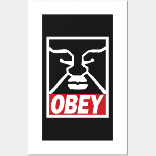 OBEY STICKERFACE (BLACK) Posters and Art